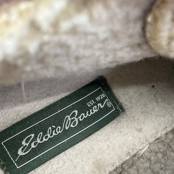 Eddie Bauer Womens Tan Suede Lace-Up Ankle Boots Size 8.5 Faux Fur Lining Casual - Picture 4 of 13